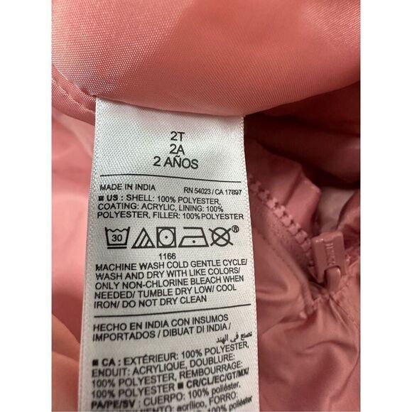 Old Navy Water-Resistant Snow Bib for Toddler Girls Pink Size 2T - Picture 7 of 9